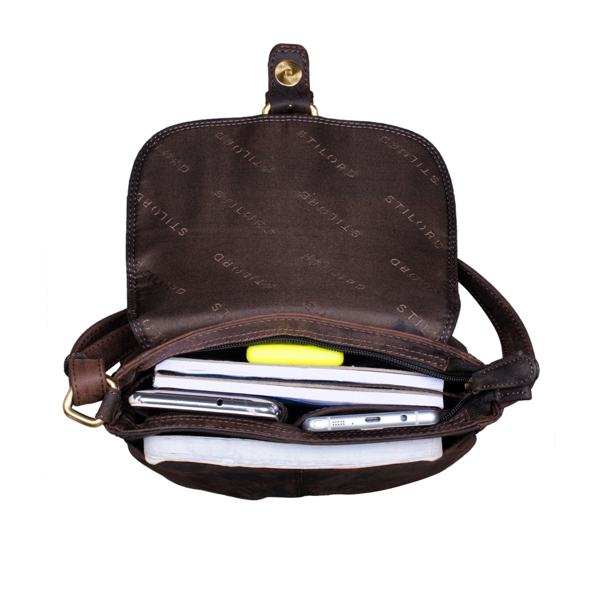 Handtasche Dunkelbraun Klein