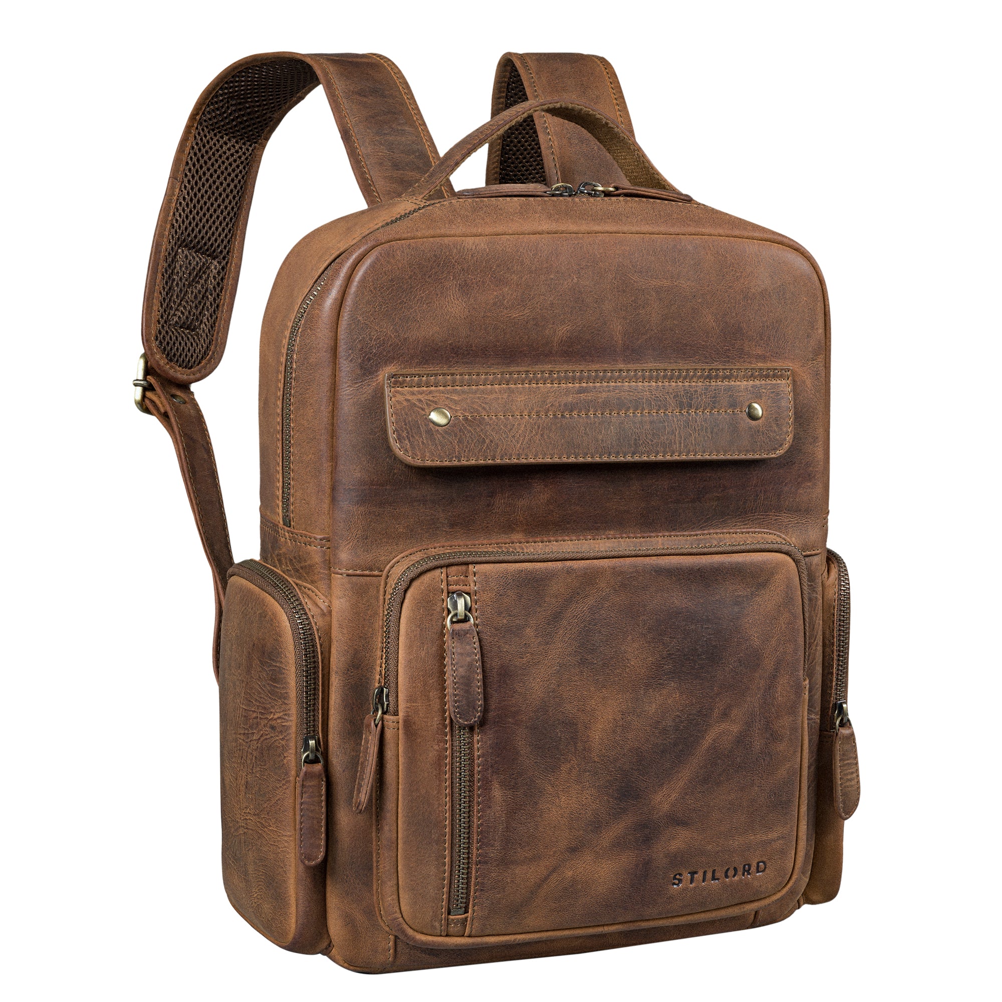 brauner Rucksack Herren Leder