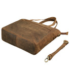 Tote Bag Damen Leder braun mit abnehmbarem Schultergurt