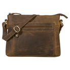 Kleine freizeit lederhandtasche damen braun