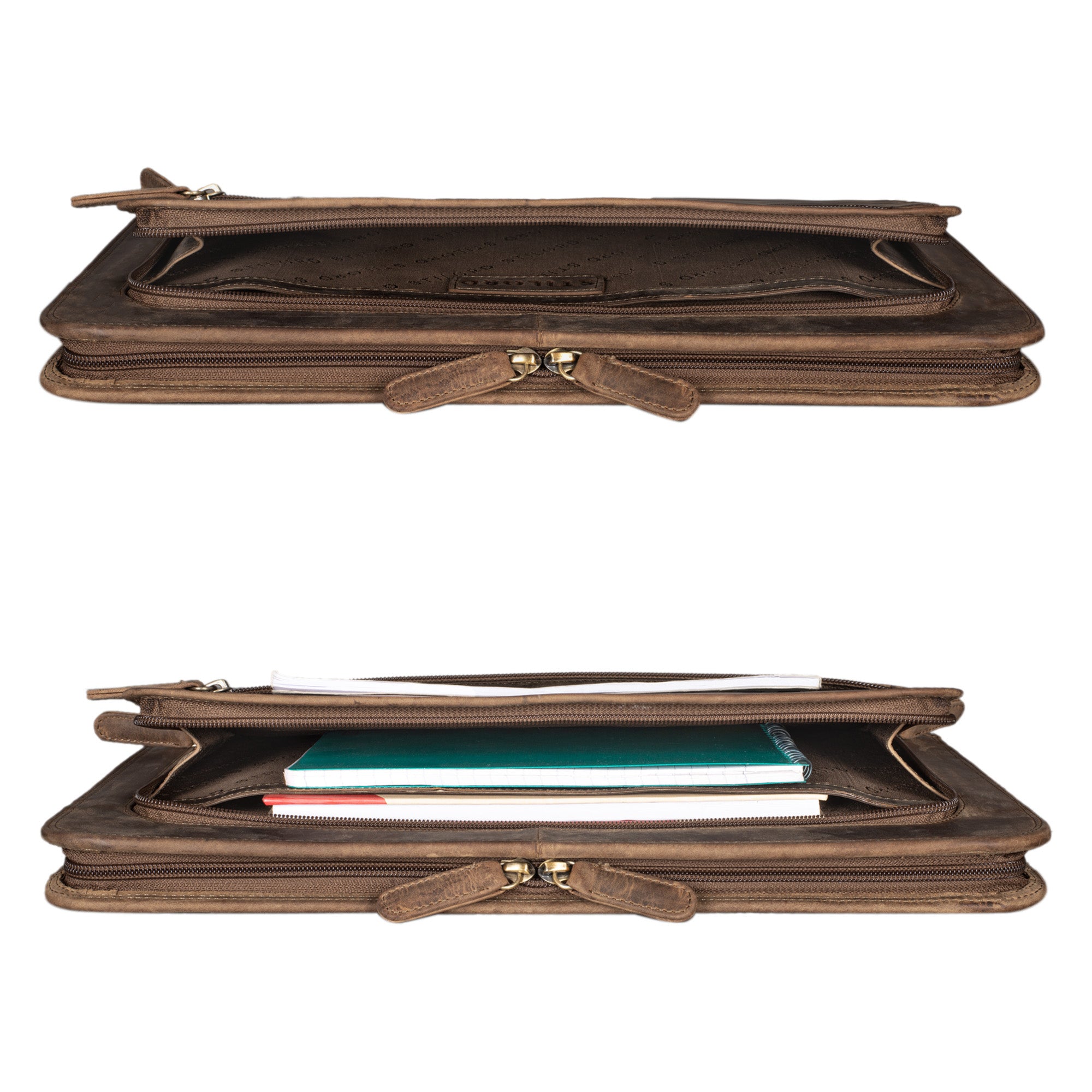 Dokumentenmappe DIN A4 Leder braun Milano