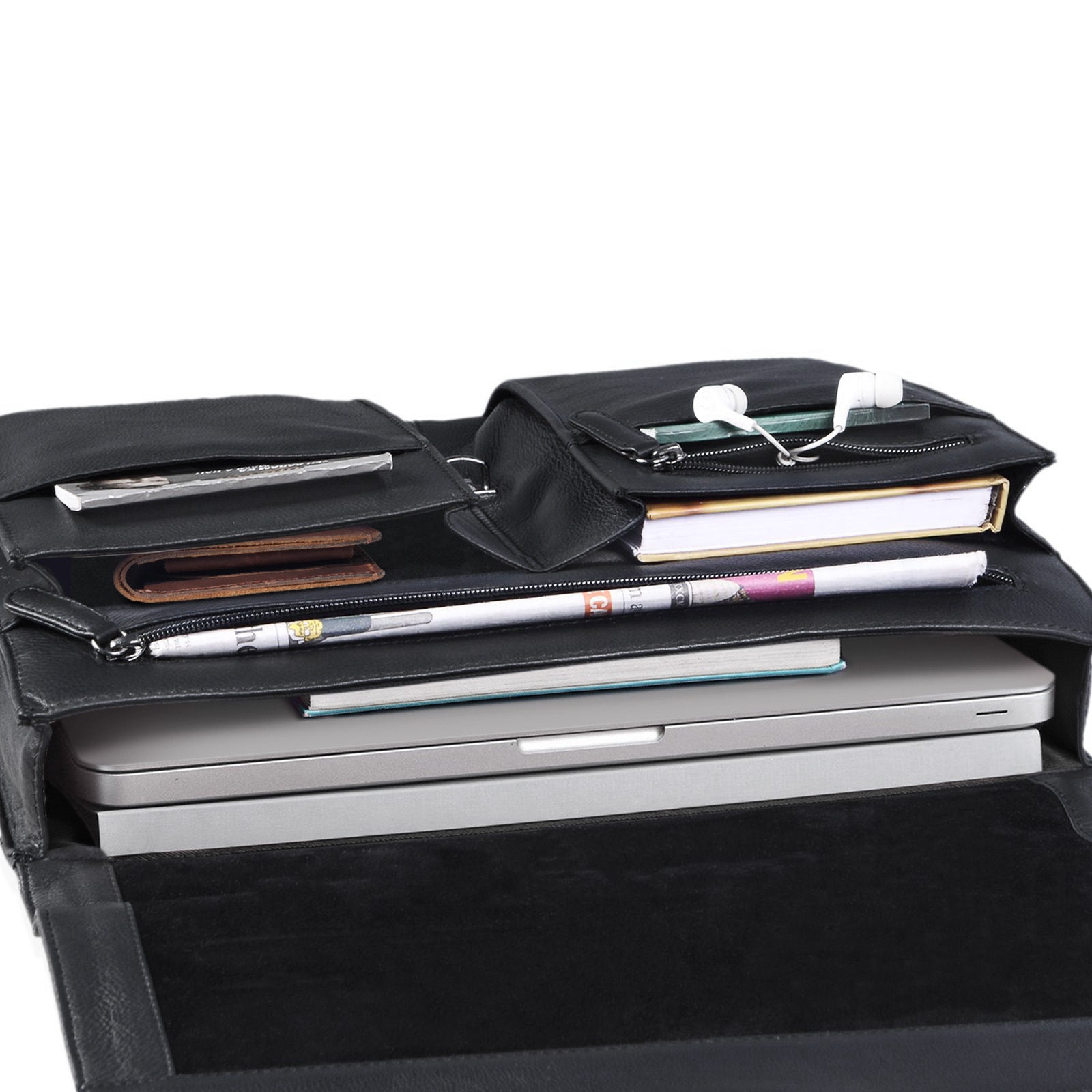Henkeltasche Leder Business schwarz