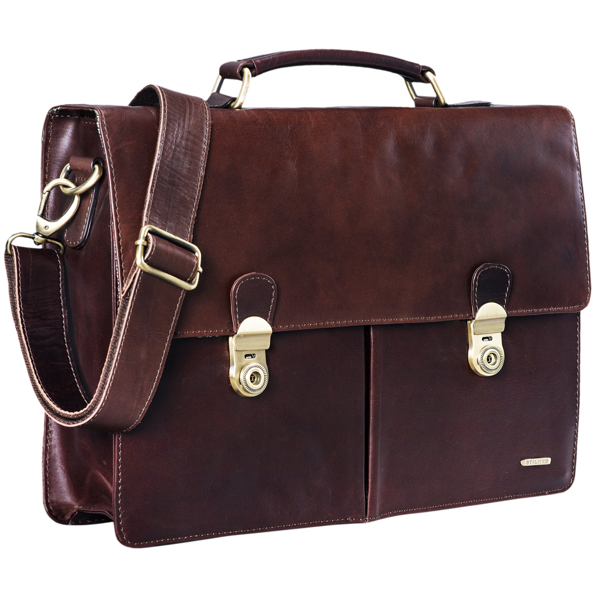 Aktentasche Businesstasche Herren Leder Vintage