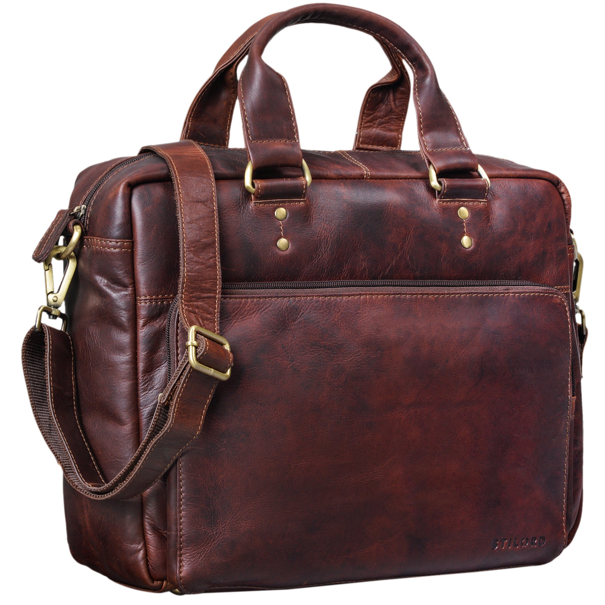 Leder Aktentasche dunkel braun