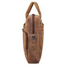 Leder Notebooktasche braun mit abnehmbarem Schultergurt