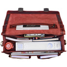 Rot - Braune Leder Aktentasche