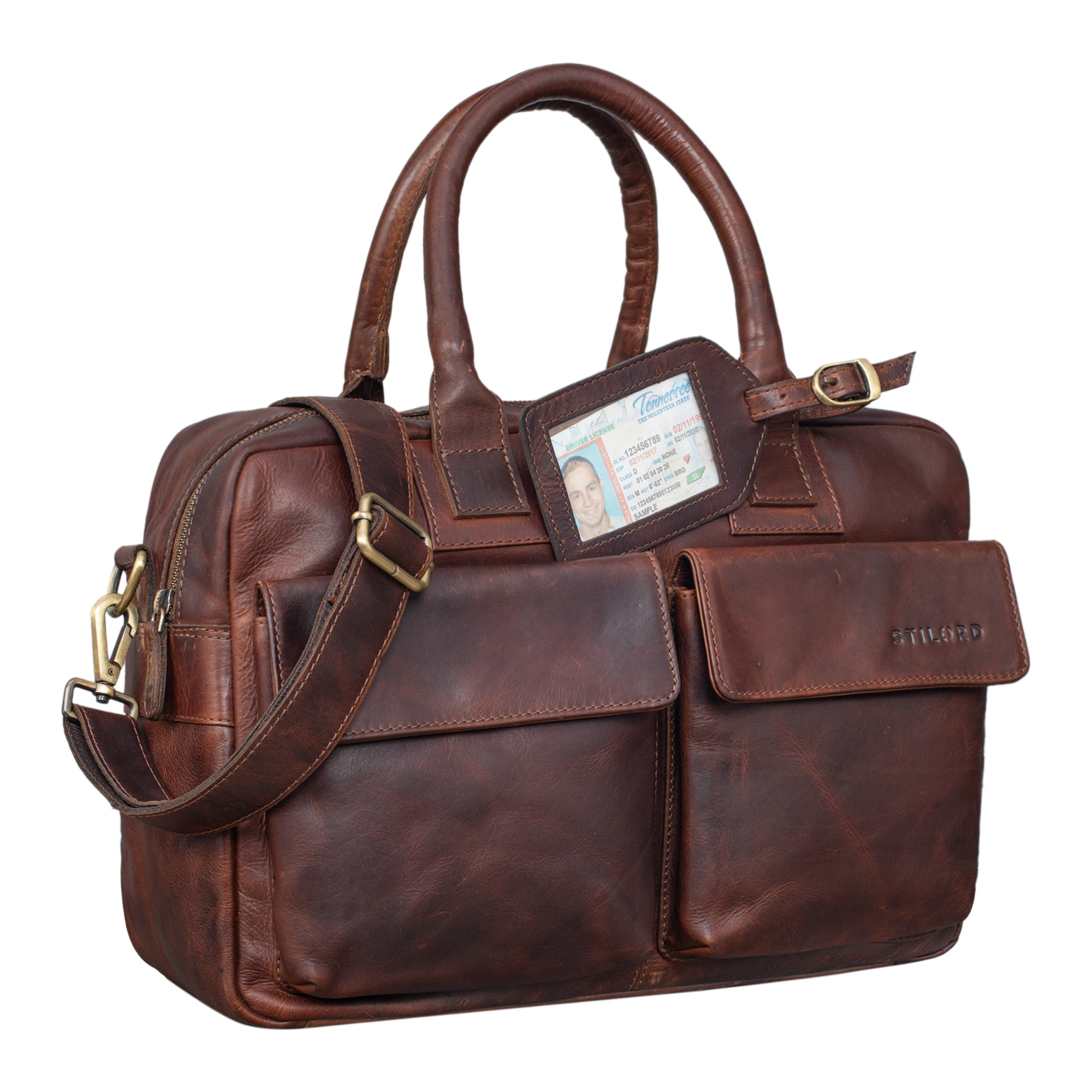 Dokumententasche A4 Leder braun
