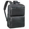 Großer Laptoprucksack schwarz aus der schrägen Frontalperspektive