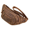 Herren Bauchtasche mit vielen Fächern Leder