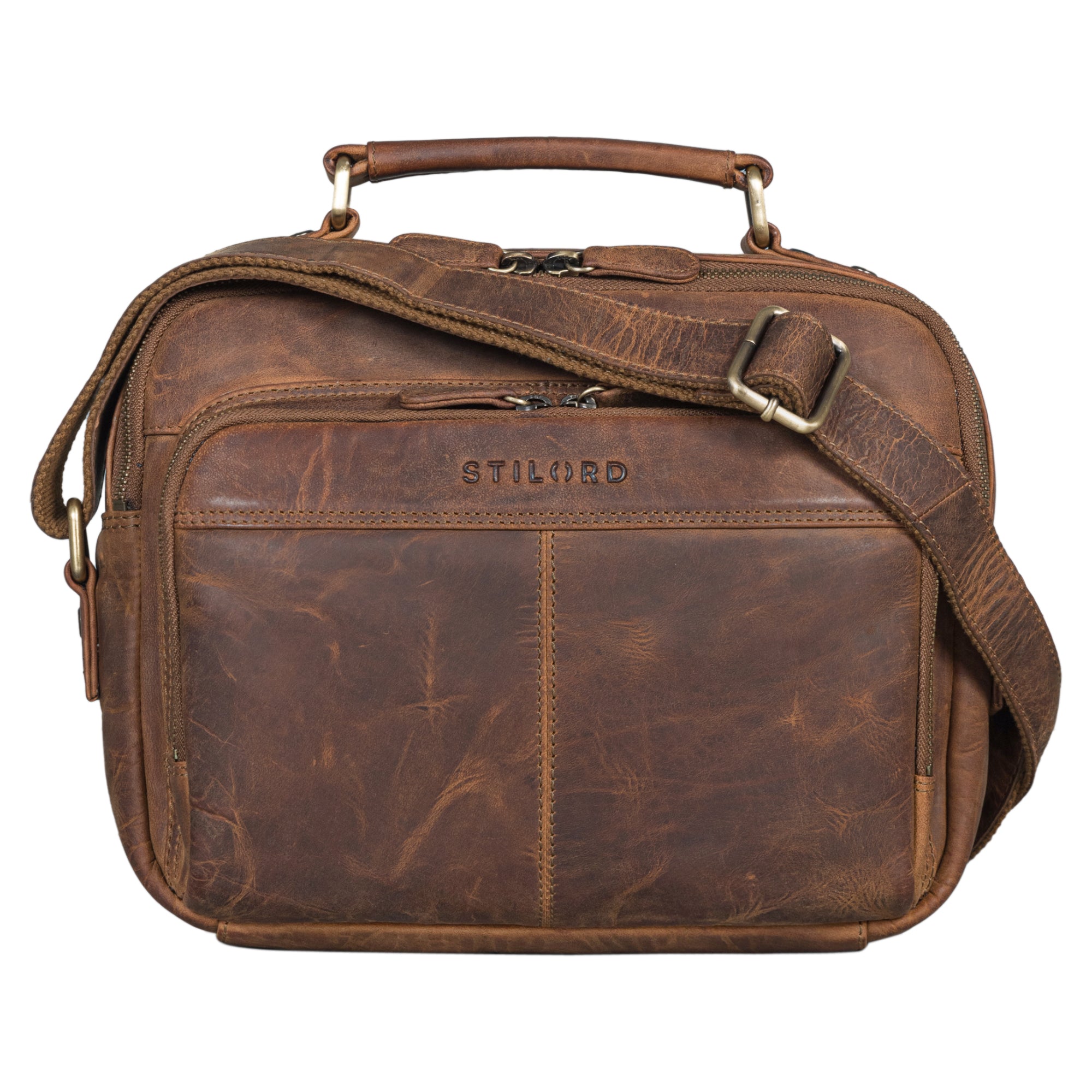 Wildleder Businesstasche Herren braun klein