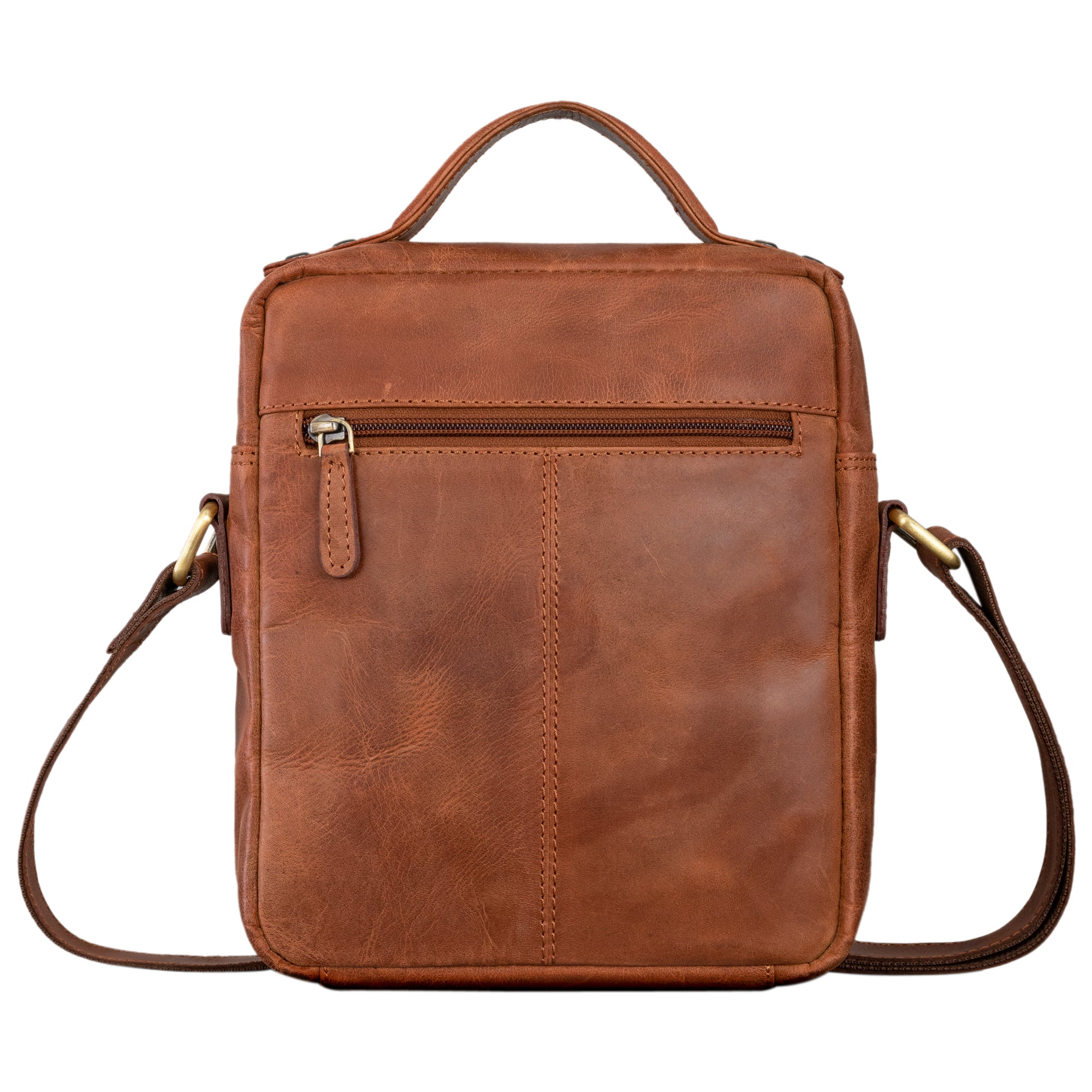 Schultertasche Herren Leder braun