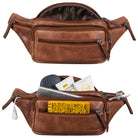 Kleine Reisetasche Echtleder braun