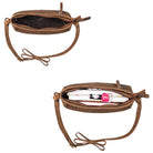 Umhängetasche für Damen Leder braun