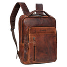 Laptoprucksack 13 Zoll Leder Braun