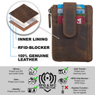 Kleine Leder Geldbörse braun