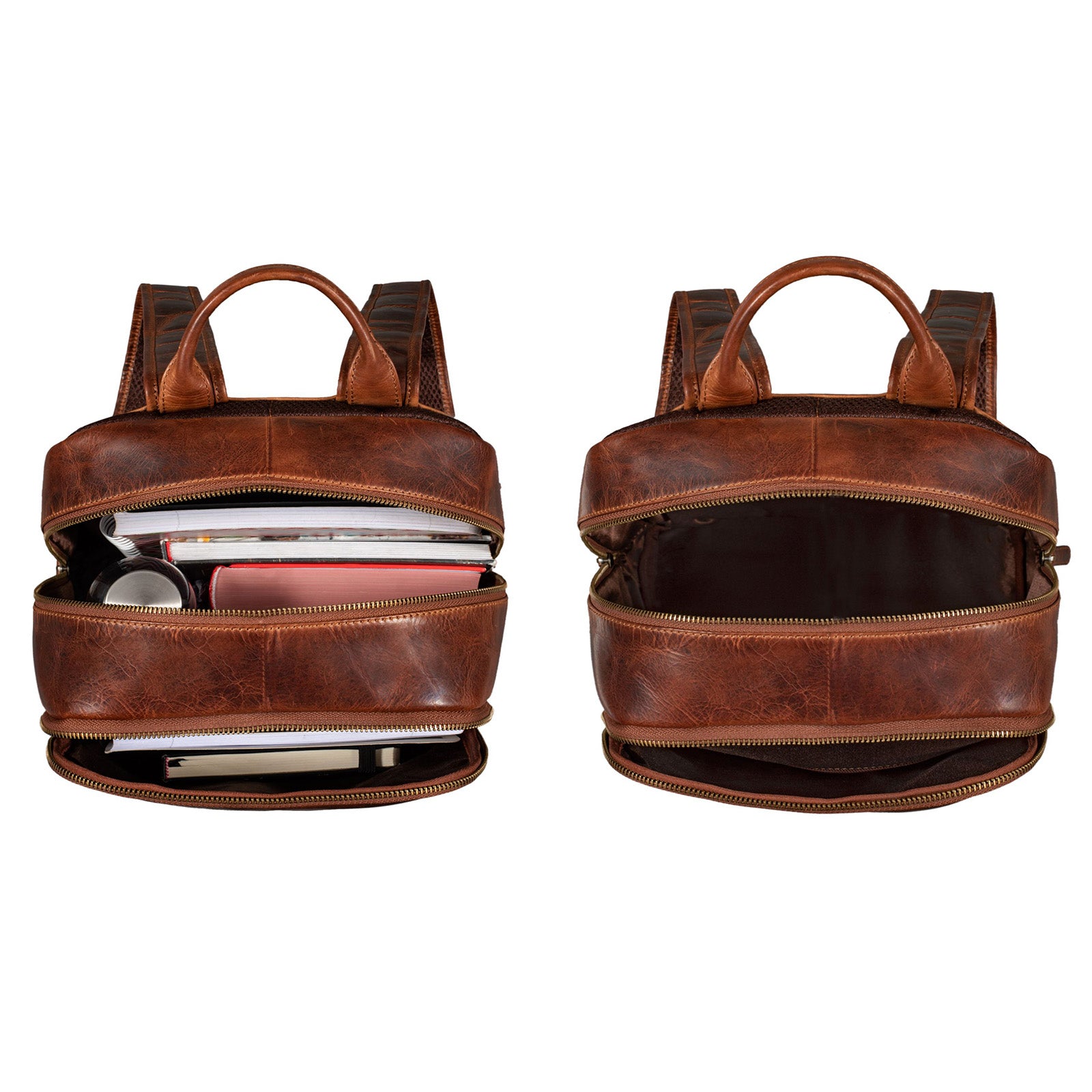 Echtleder Daypack Cognac Braun