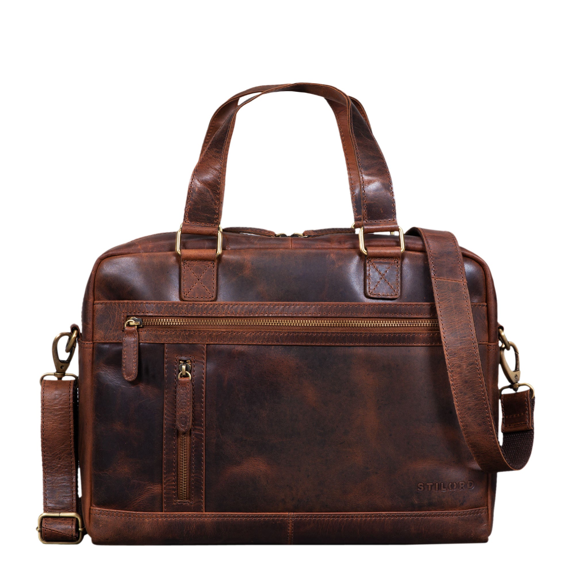 Braune Vintage Ledertasche Bürotasche