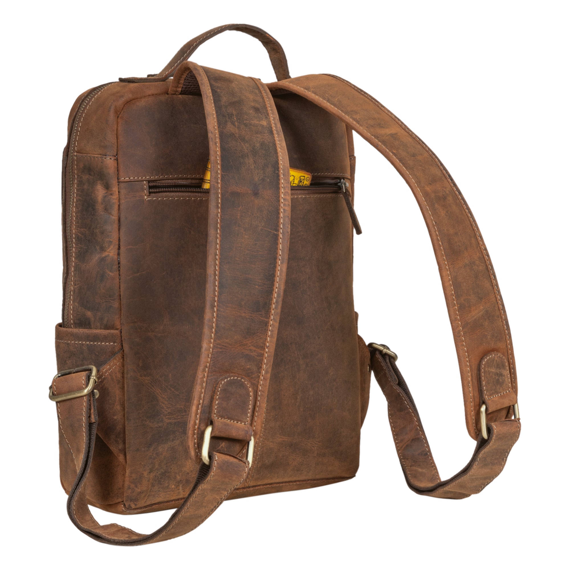 Business Backpack Braun Leder