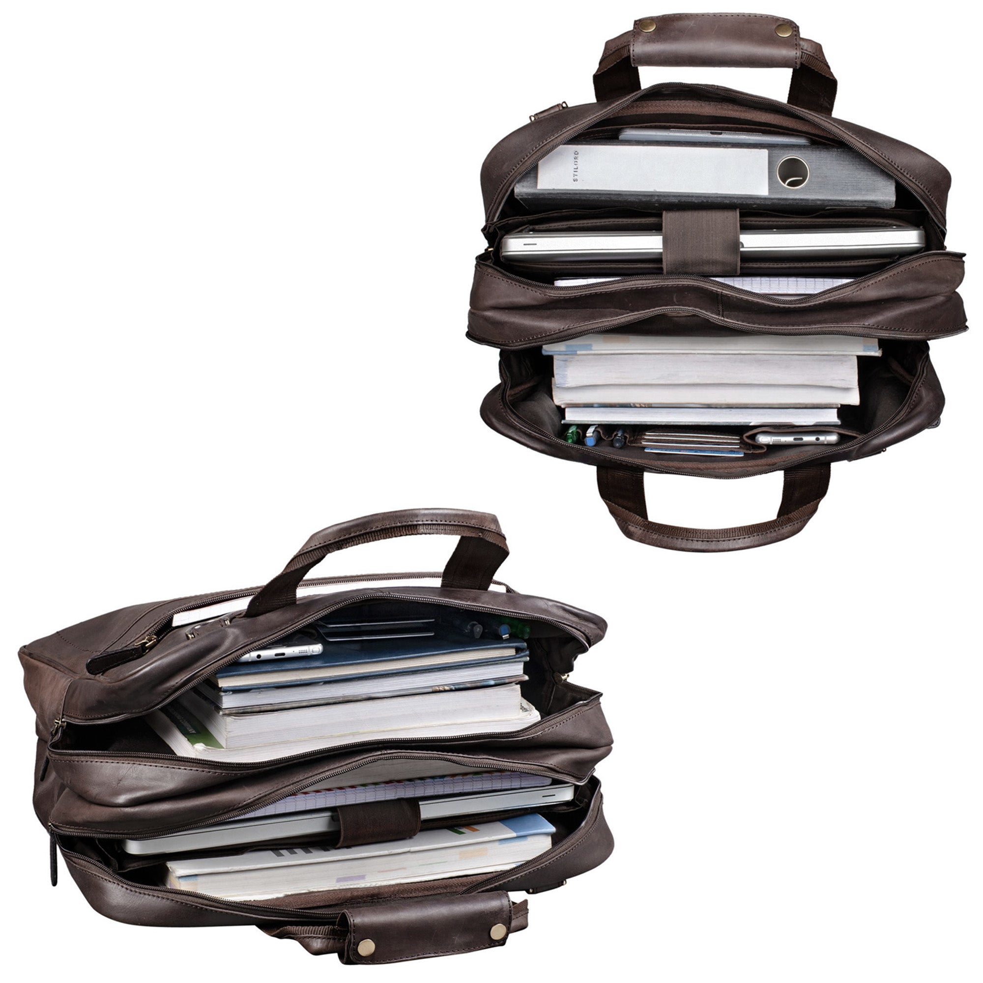 Business Lehrertasche Leder Vintage