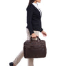 "Excelsior" XXL Borsa da Lavoro Uomo in Pelle Grande Porta PC 17+ Pollici