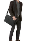 Ledertasche schwarz
