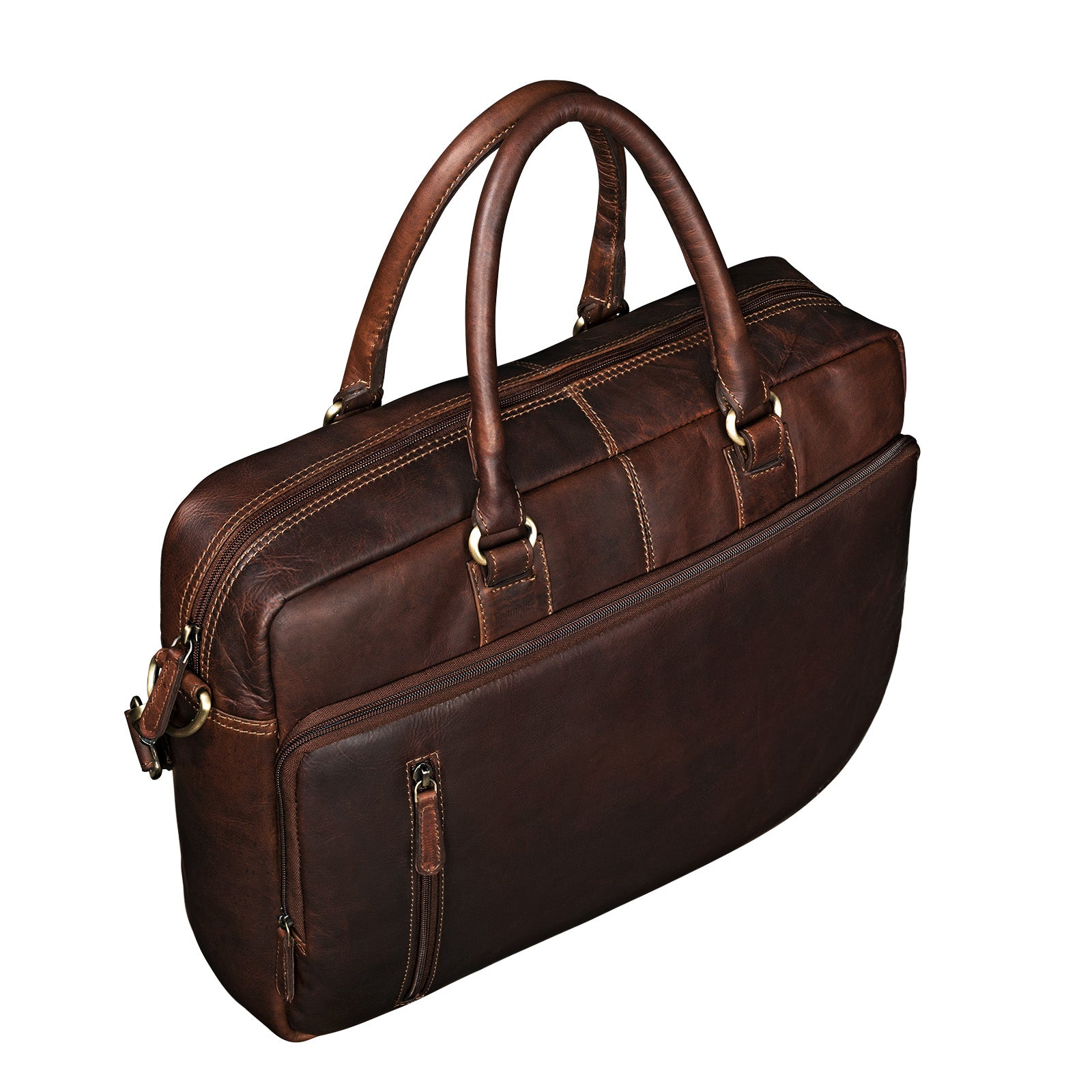 Business Bag Leder dunkel braun