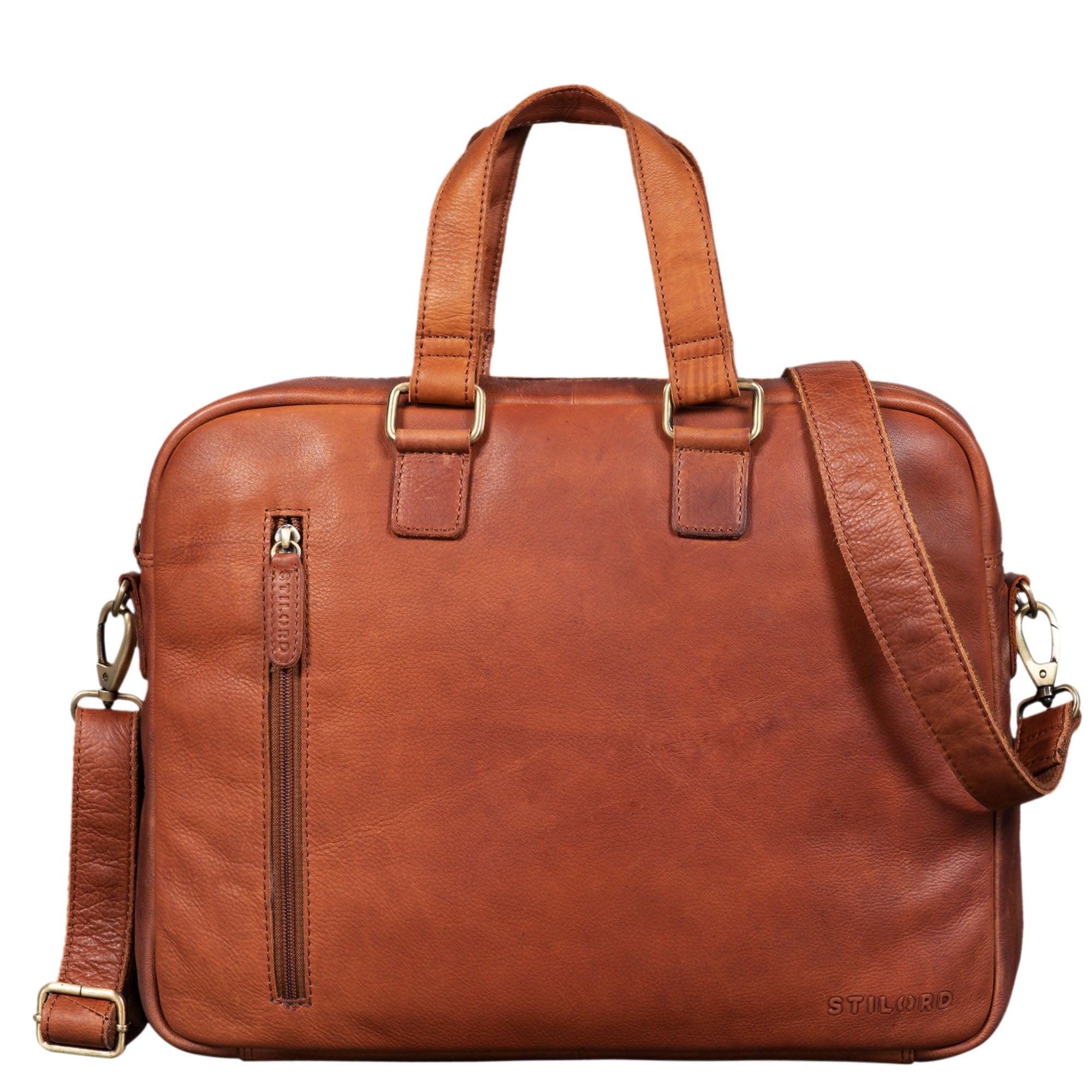 Braune Leder Arbeitstasche Herren Vintage