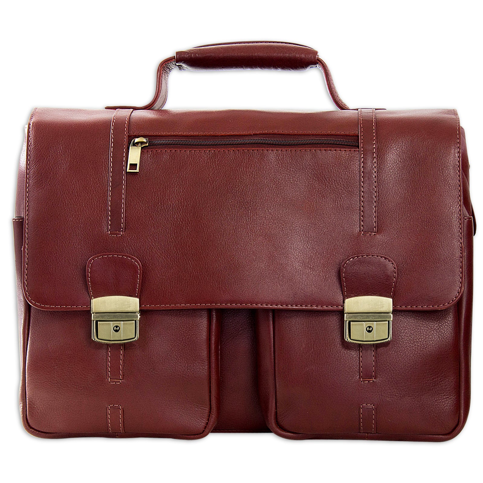 Leder Businesstasche rot braun