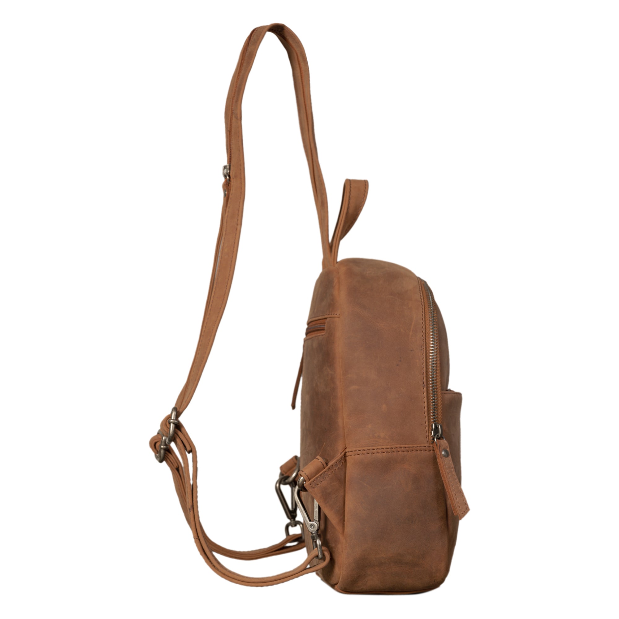 Rucksackhandtasche Damen Leder