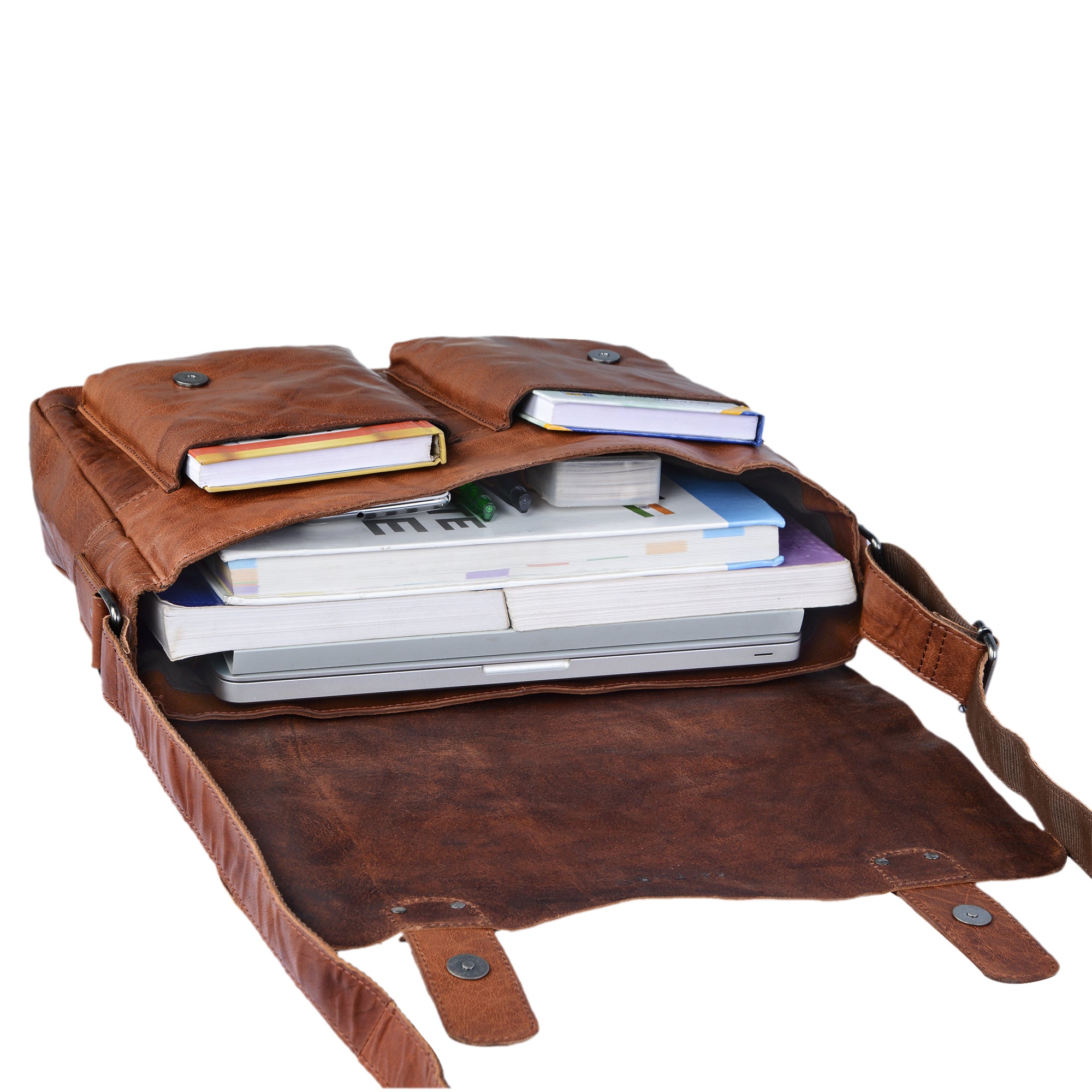 Leder College Bag A4