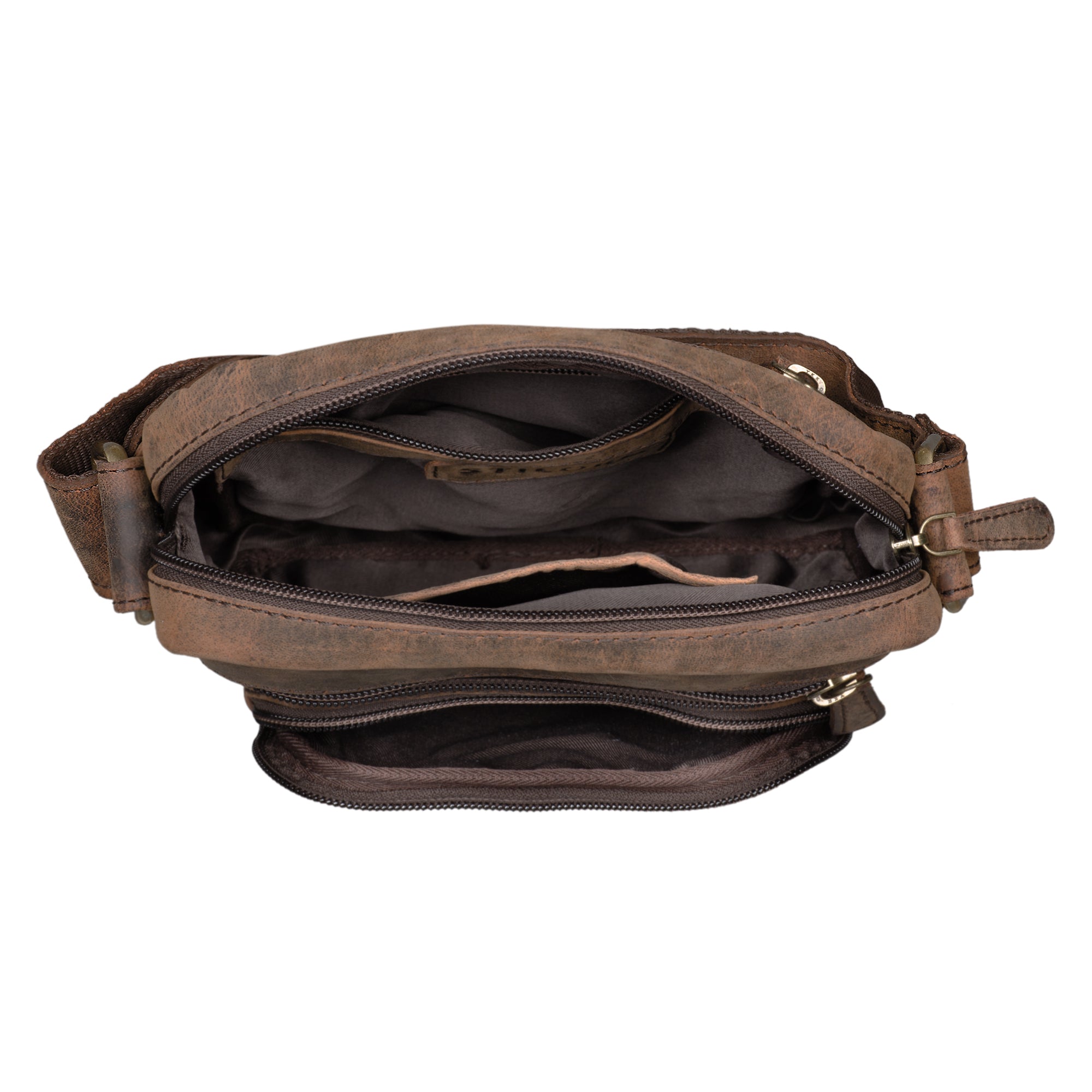Cross-Body-Bag 9,7 Zoll fuer iPad Tasche hellbraun