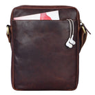 Leder Cross Over Bag Vintage
