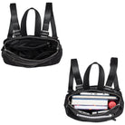 Rucksack Tasche Leder schwarz