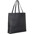 Damen Handtasche mittel Groß schwarz Glattleder