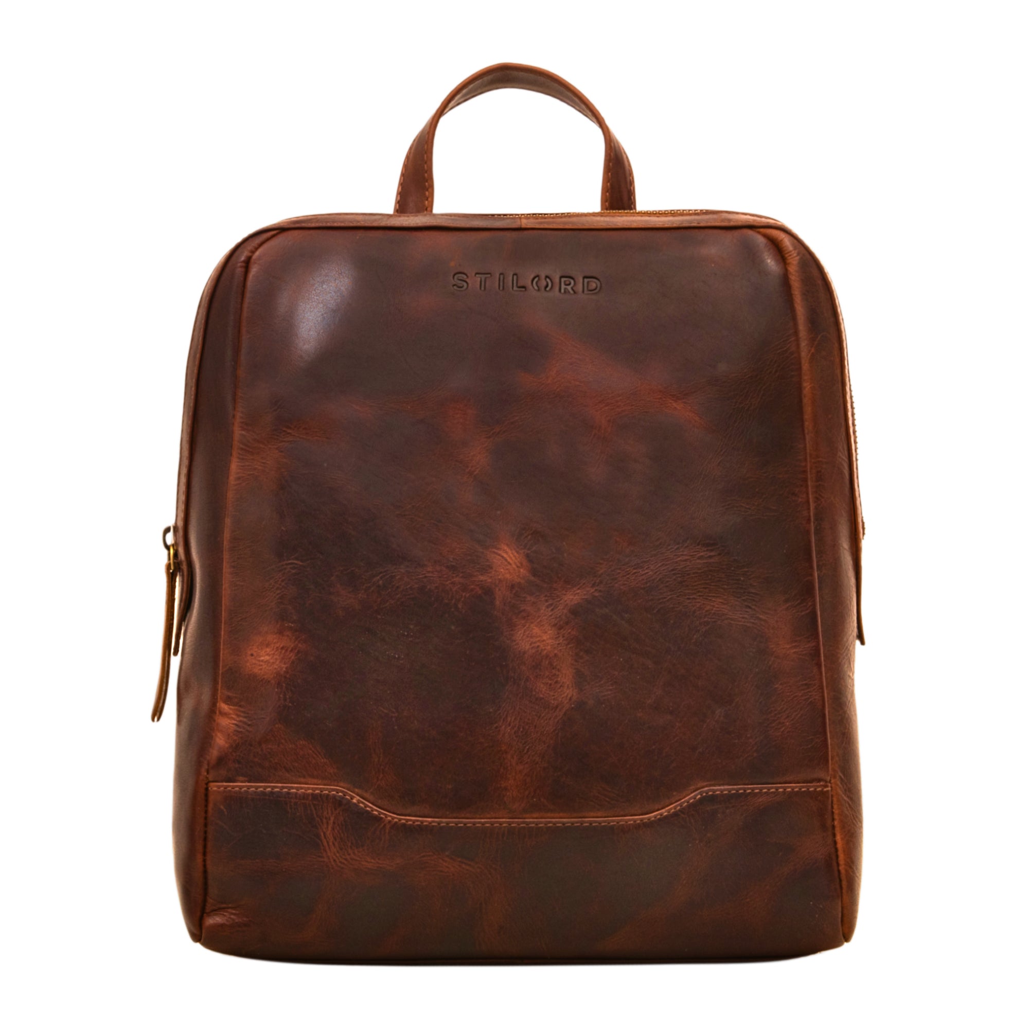 Brauner damen rucksack elegant leder