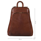 City Rucksack Damen Leder braun