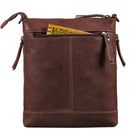 Leder Damen Schultertasche braun