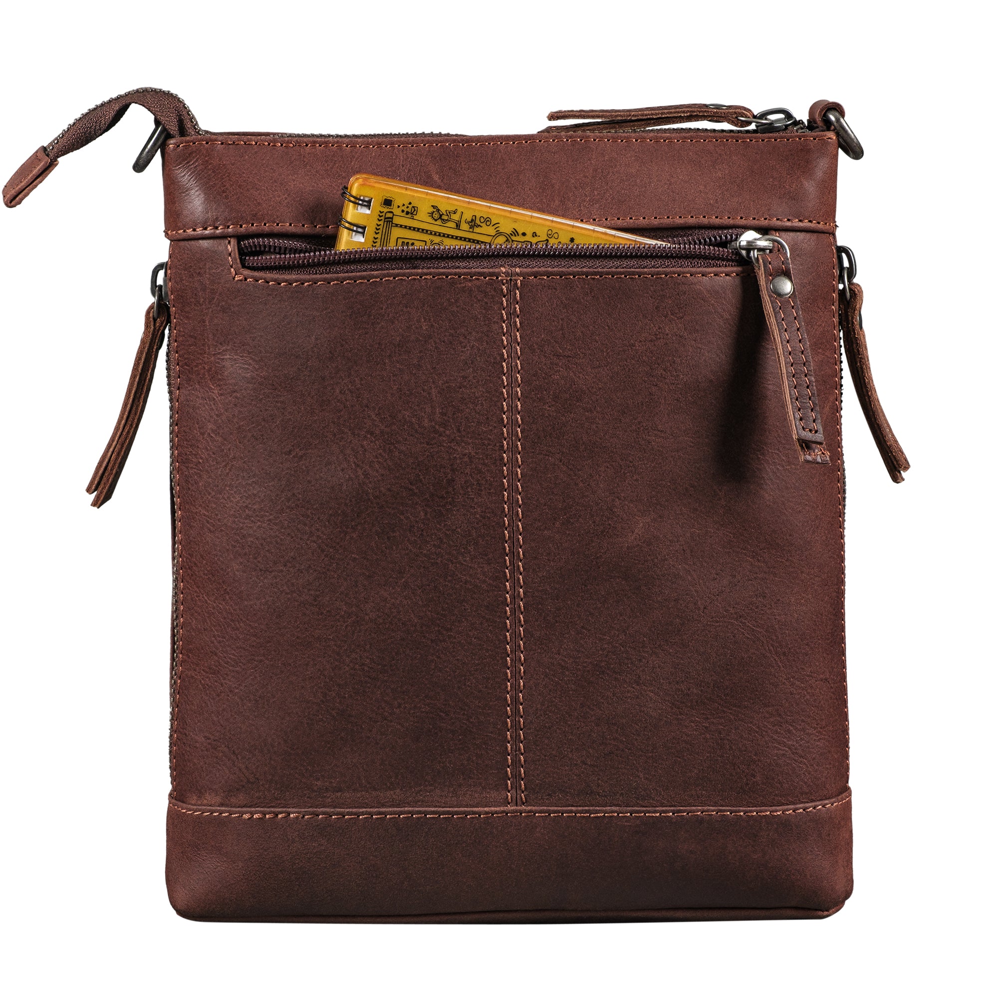 Leder Damen Schultertasche braun