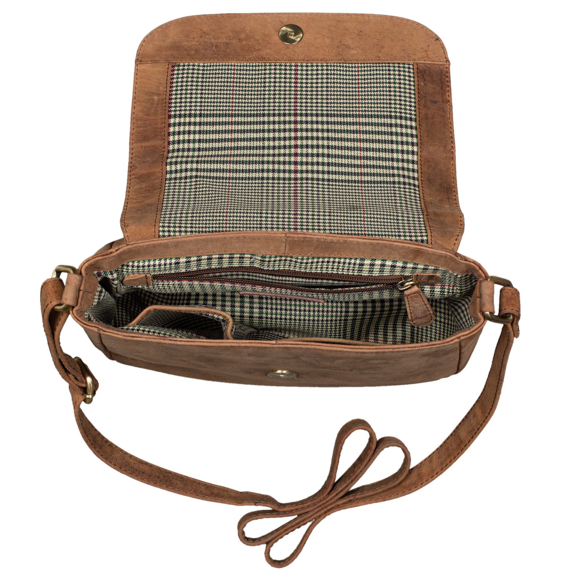 Damen Umhängetasche Leder Vintage