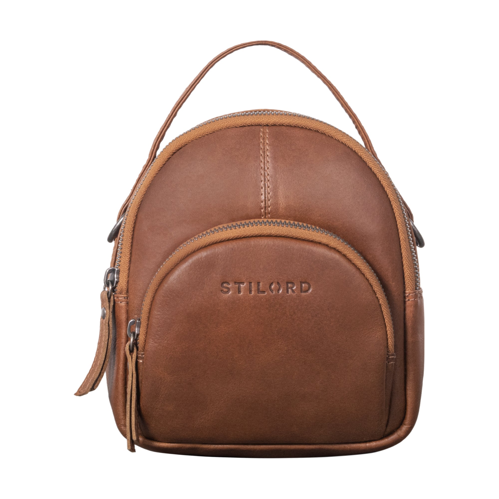 Vintage rucksack leder damen braun