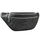 Bauchtasche Leder Herren Damen schwarz