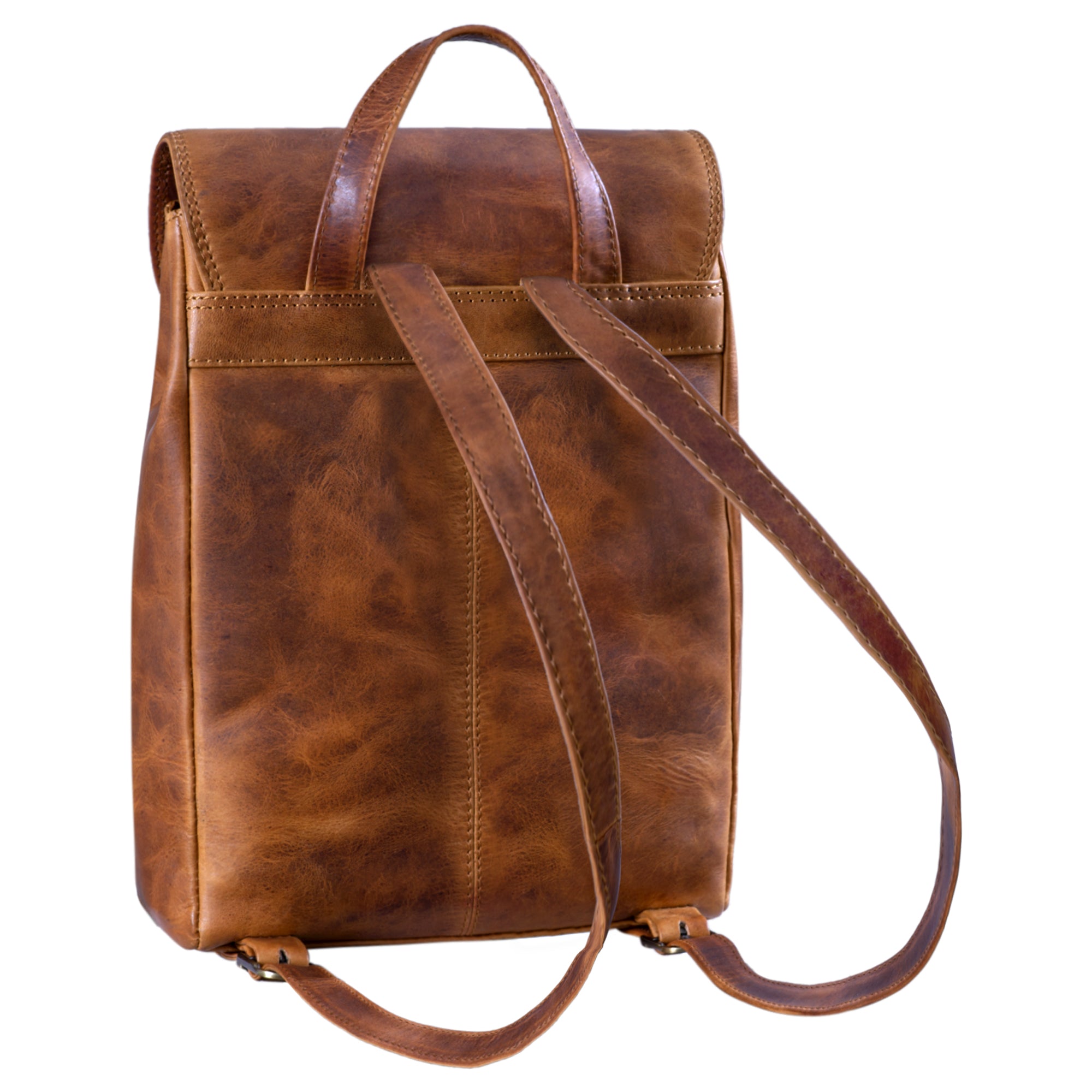 Braune Rucksack Handtasche Damen Leder