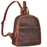 "Elonora" Borsa zaino in pelle vintage 2 in 1 Donna
