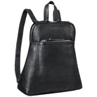 Leder Rucksacktasche schwarz