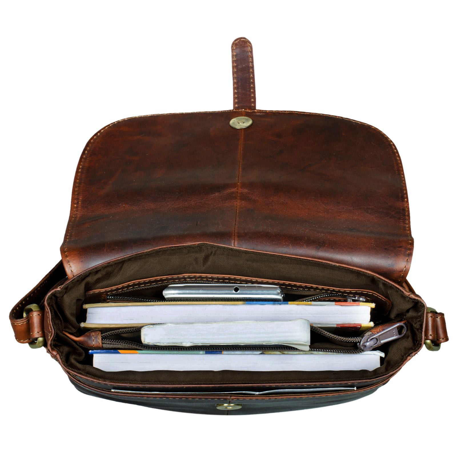 Ledertasche Umhängetasche Frauen braun