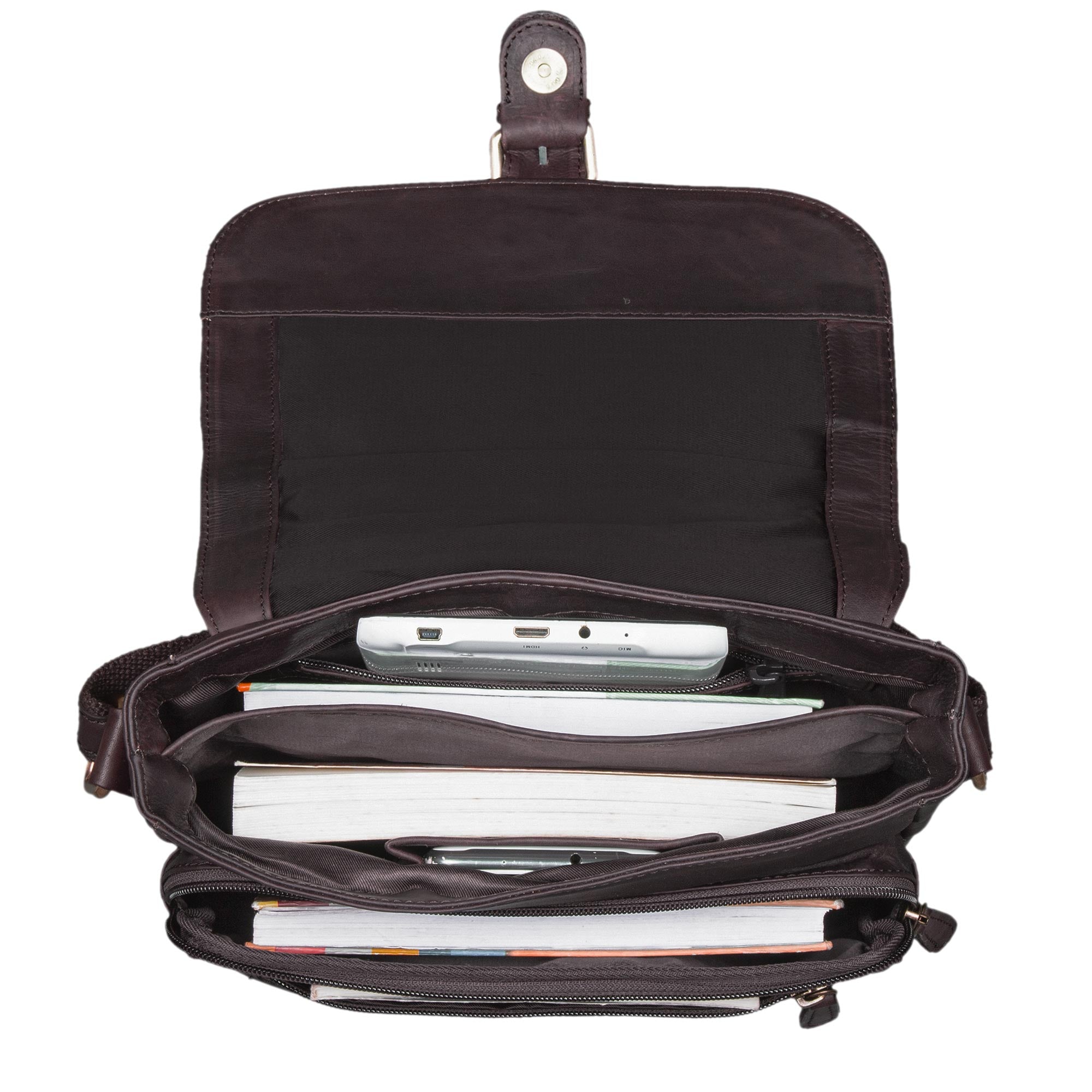 Handtasche klein Echtleder braun