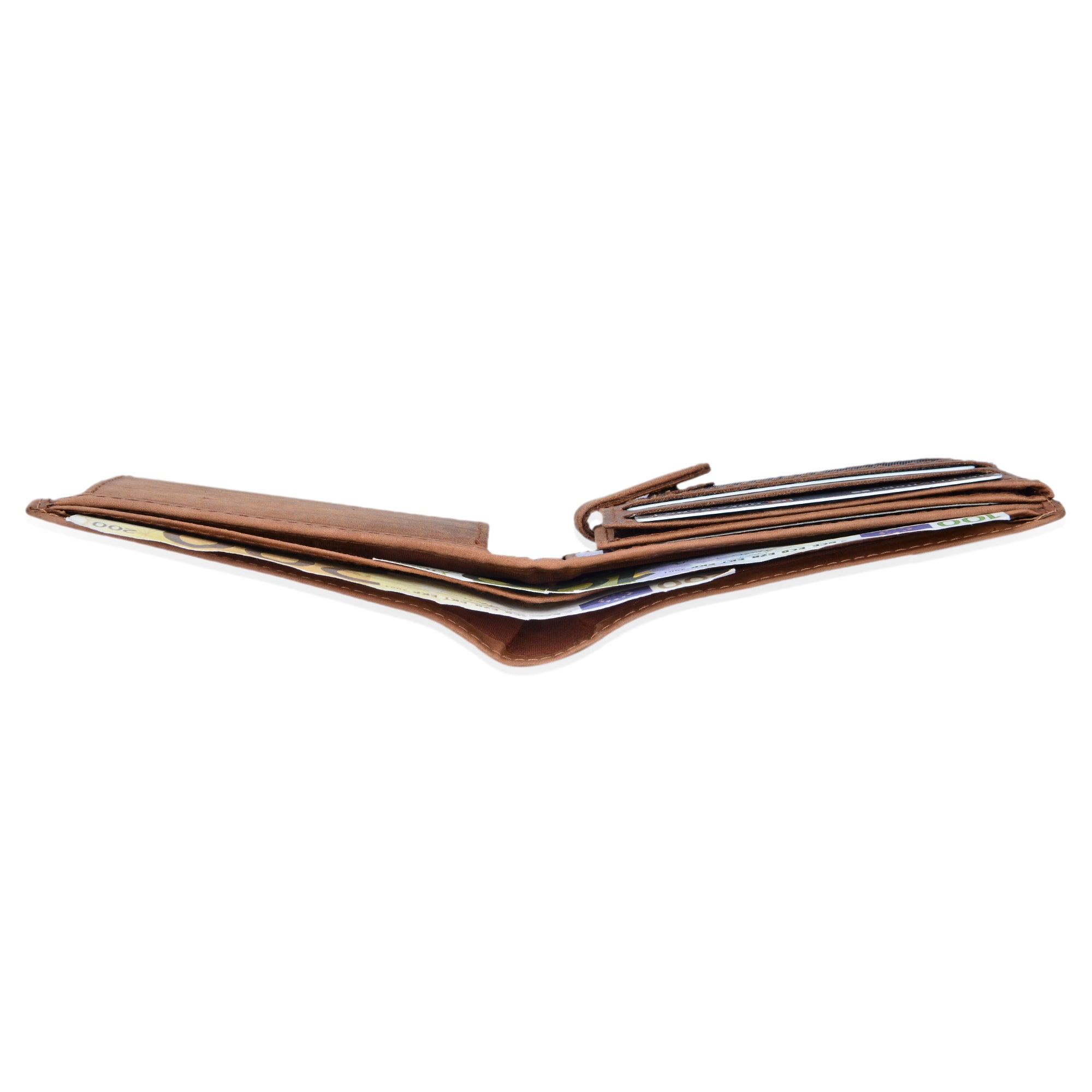 Portemonnaie Vintage Leder Netz Fach braun