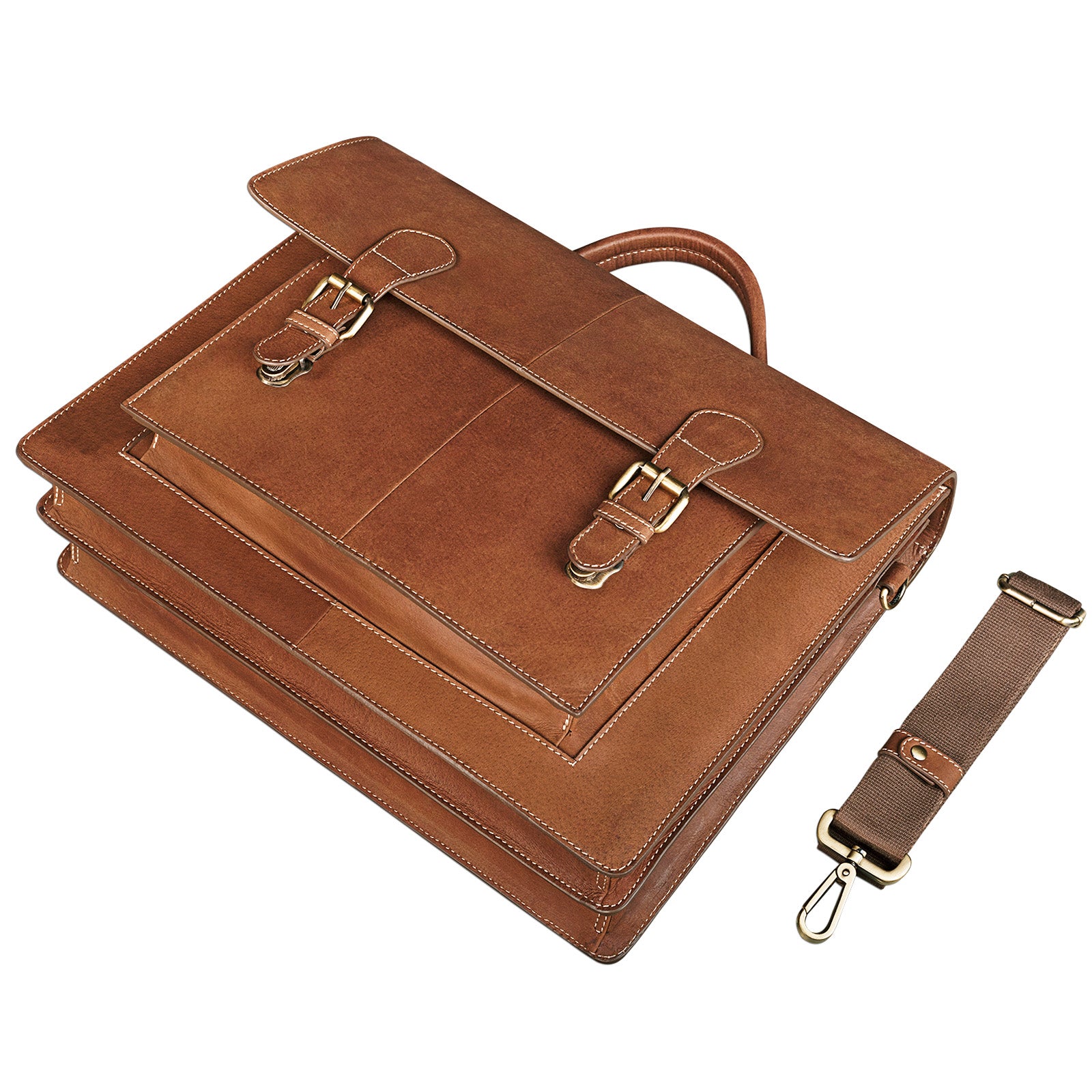 Klassische Bürotasche Echtleder