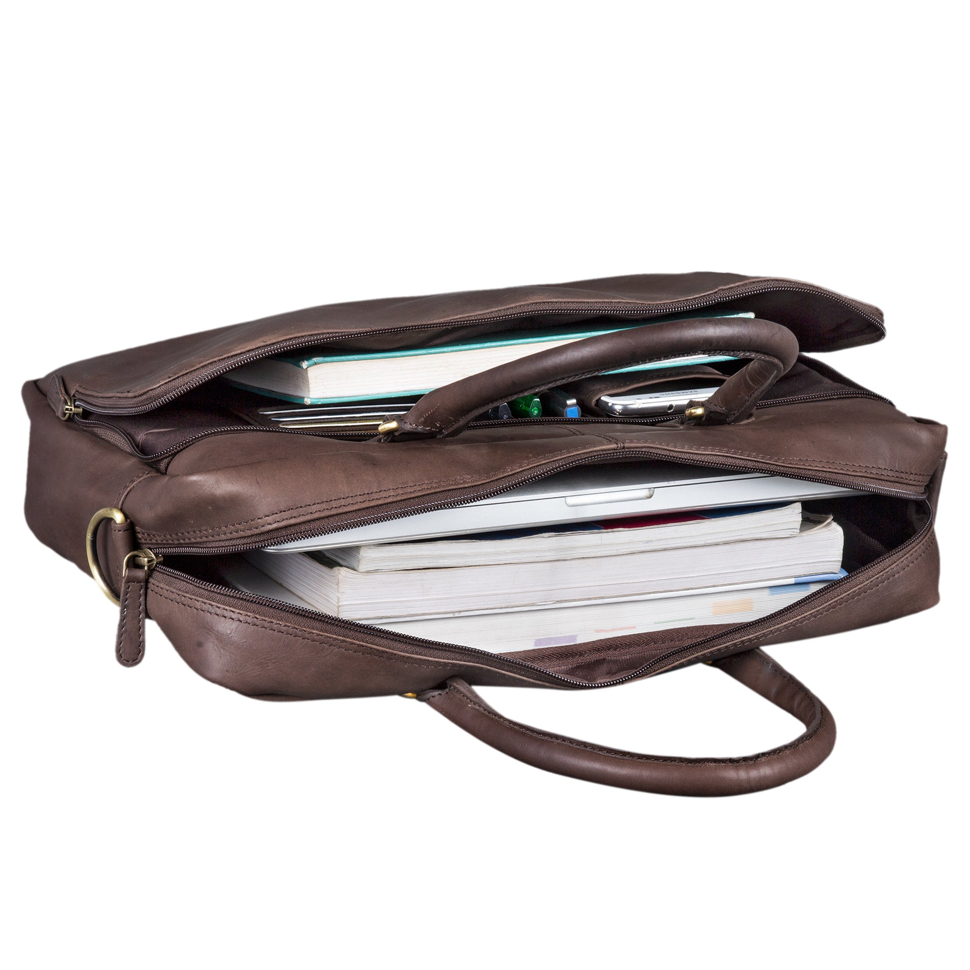 Leder Herrentasche Vintage groß