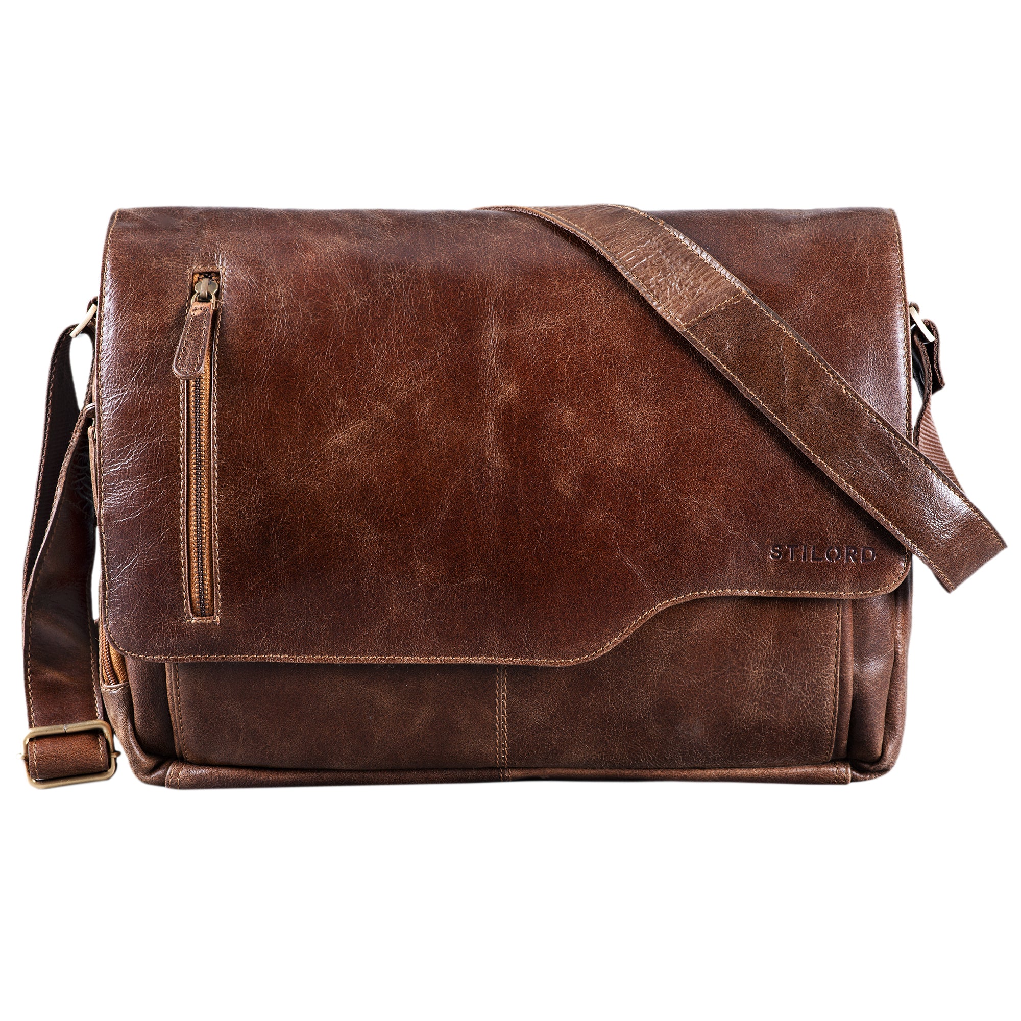 Braune Leder Businesstasche XL